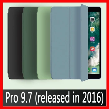 Caz Pentru 2016 Apple iPad Pro 9.7 inch A1673`1674'A1675, YCJOYZW din piele PU+TPU silicon moale CAZ de somn inteligent trezesc subțire